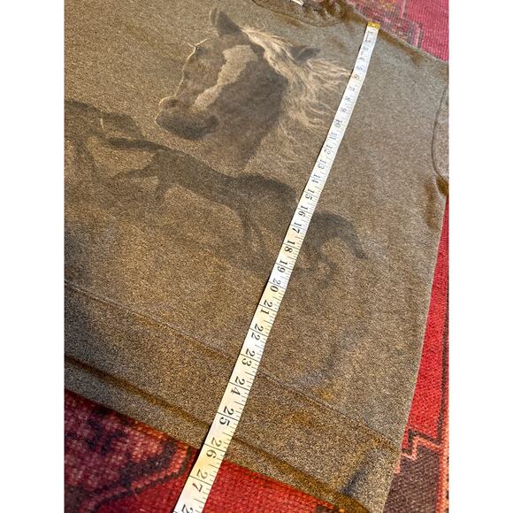 Vintage Lee Brown Horse Print Both Sides Large - Picture 6 of 9